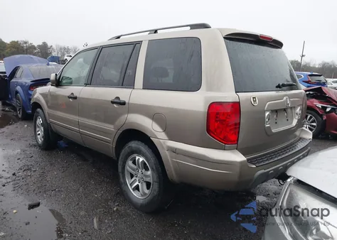 2005 Honda Pilot Ex-L из США, поврежденный, VIN 2HKYF18645H515562